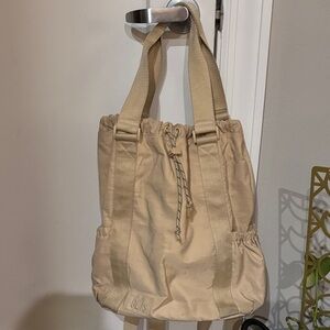 BEIS Tote/Backpack Bag, Beige, used but a lot of life left!